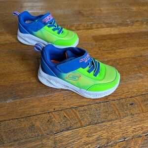 Skechers Light Up Blue and Green Sneakers